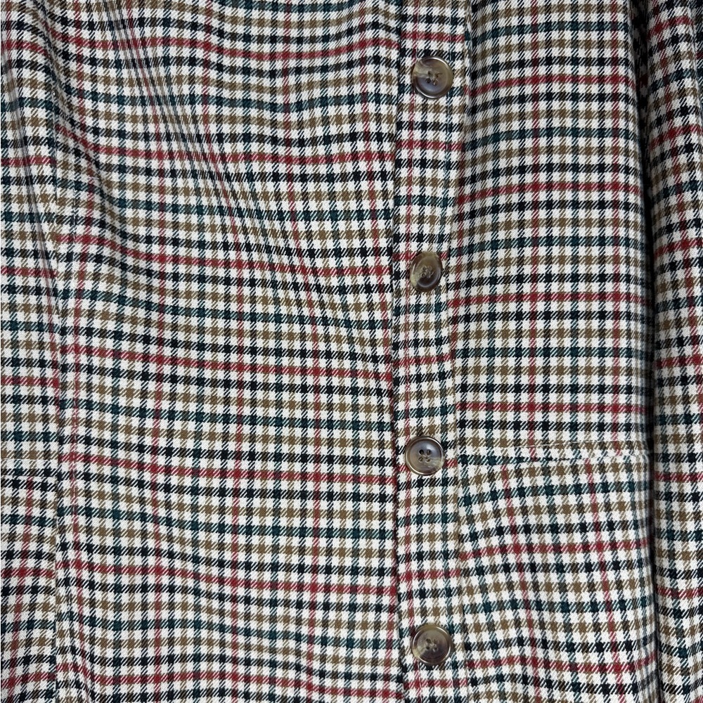 Gal Meets Glam Sz 10 Brooke Dress Plaid A-line Square Long Sleeves Pockets Prep - Picture 15 of 16